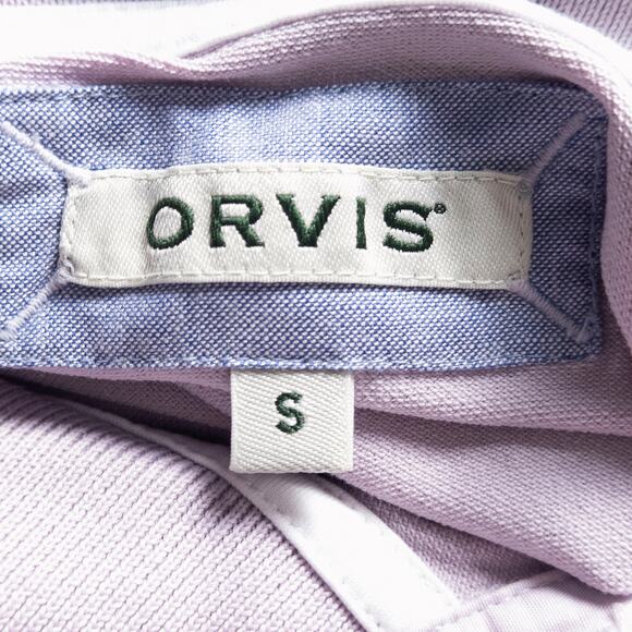 Orvis Men's Polo Shirt Coastal Preppy Luxe Lavender Heritage Hamptons Sz Small - Picture 5 of 6